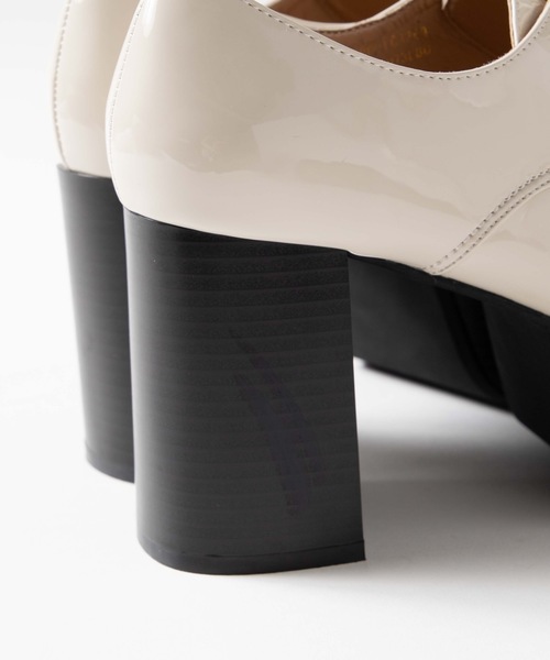 WEGO（ウィゴー）の「WEGO/レースアップボリュームヒールスクエアトゥシューズ（ドレスシューズ・レディース・ブラック/ライトベージュ/ブラック系その他・LARGE/MEDIUM）」の12枚目の写真