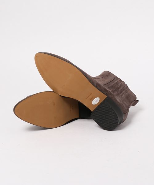 DouDou（ドゥドゥ）の「サイドゴアウエスタンショートブーツ（ブーツ・レディース・ベージュ/グレー・24.5cm/23.5cm）」の4枚目の写真