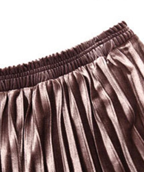 ABITOKYO（アビトーキョー）の「ベロアプリーツスカート（スカート・レディース・ブラック/グレー/カーキ/ブルー/ピンクベージュ・FREE）」の19枚目の写真