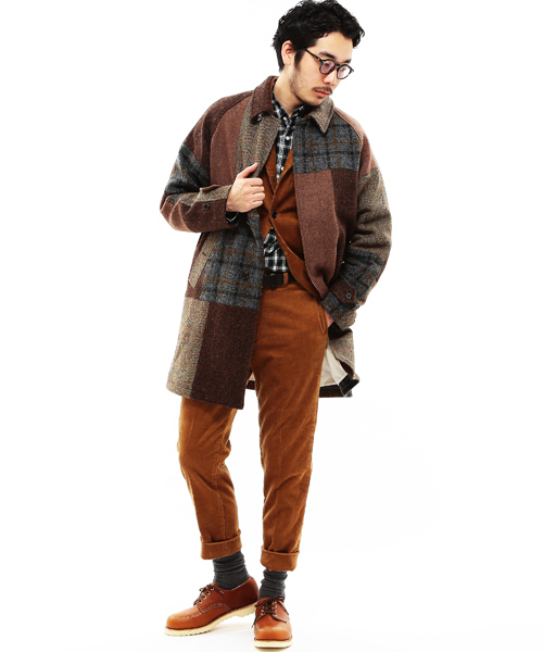 BEAMS PLUS（ビームスプラス）の「BEAMS PLUS / パッチワーク ステンカラーコート(Harris Tweed)（ステンカラーコート・メンズ・その他・LARGE/SMALL/X-LARGE/MEDIUM）」の11枚目の写真