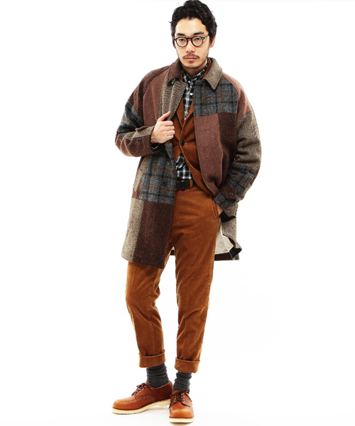 BEAMS PLUS（ビームスプラス）の「BEAMS PLUS / パッチワーク ステンカラーコート(Harris Tweed)（ステンカラーコート・メンズ・その他・LARGE/SMALL/X-LARGE/MEDIUM）」の12枚目の写真