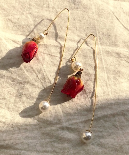 apres jour（アプレジュール）の「【apres jour×ARIAZ】ローズパールピアス（ピアス（両耳用）・レディース・パープル/レッド/ピンク/ボルドー/ラベンダー・FREE）」の13枚目の写真