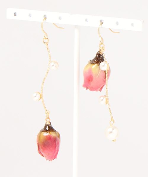 apres jour（アプレジュール）の「【apres jour×ARIAZ】ローズパールピアス（ピアス（両耳用）・レディース・パープル/レッド/ピンク/ボルドー/ラベンダー・FREE）」の8枚目の写真