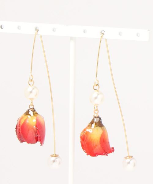 apres jour（アプレジュール）の「【apres jour×ARIAZ】ローズパールピアス（ピアス（両耳用）・レディース・パープル/レッド/ピンク/ボルドー/ラベンダー・FREE）」の11枚目の写真