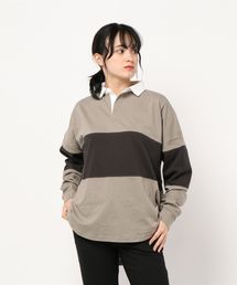 AMERICAN HOLIC | 衿付きラガーBIGカットプルオーバー＊(Tシャツ/カットソー)