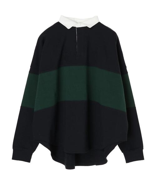 AMERICAN HOLIC(アメリカンホリック)の「衿付きラガーBIGカットプルオーバー*(Tシャツ/カットソー・レディース・グレー系その他/ベージュ/モカ/ネイビー・M/L)」の7枚目の写真