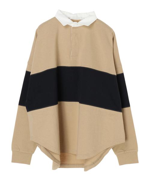 AMERICAN HOLIC(アメリカンホリック)の「衿付きラガーBIGカットプルオーバー*(Tシャツ/カットソー・レディース・グレー系その他/ベージュ/モカ/ネイビー・M/L)」の21枚目の写真