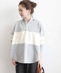 AMERICAN HOLIC | 衿付きラガーBIGカットプルオーバー＊(Tシャツ/カットソー)