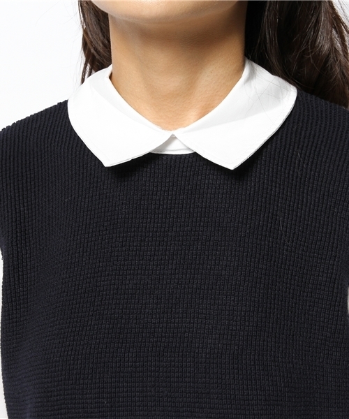 Chico（チコ）の「ベスト重ねSH（ニット/セーター・レディース・ブルー/ネイビー/グレー/ホワイト・FREE）」の9枚目の写真