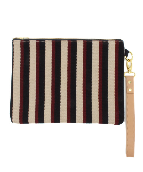 SHIPS for women(シップスフォーウィメン)の「ストライプ クラッチ(クラッチバッグ・レディース・ネイビー/ダークブルー・ONE SIZE)」の2枚目の写真