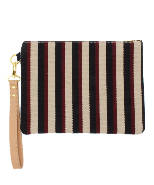 SHIPS for women(シップスフォーウィメン)の「ストライプ クラッチ(クラッチバッグ・レディース・ネイビー/ダークブルー・ONE SIZE)」の3枚目の写真