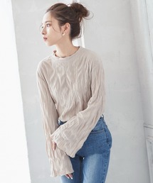 KOBE LETTUCE | クリンクルフレアスリーブブラウス(シャツ/ブラウス)