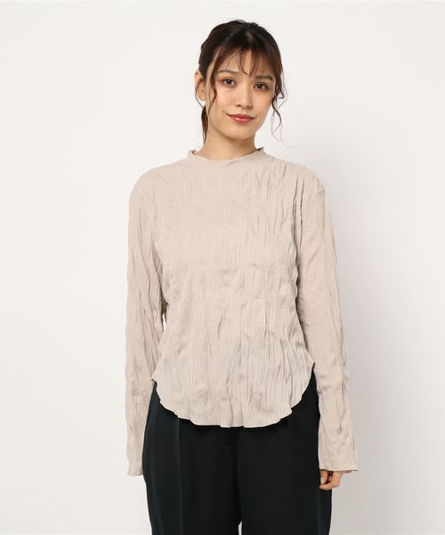 KOBE LETTUCE(コウベレタス)の「クリンクルフレアスリーブブラウス(シャツ/ブラウス・レディース・ベージュ/オフホワイト/ブルー・FREE)」の6枚目の写真