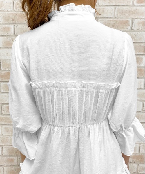 apres jour（アプレジュール）の「フリルハイネックチュニック【ZOZOTOWN限定アイテム】（シャツ/ブラウス・レディース・ライトブルー/ベージュ/オフホワイト・フリー）」の12枚目の写真