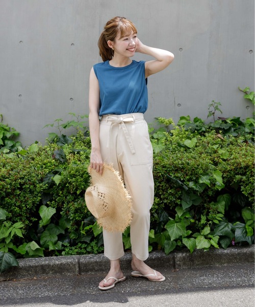 flower（フラワー）の「Hanes ヘインズスリーブレスTシャツ（Tシャツ/カットソー・レディース・ホワイト/ブラック/グレー・FREE）」の18枚目の写真