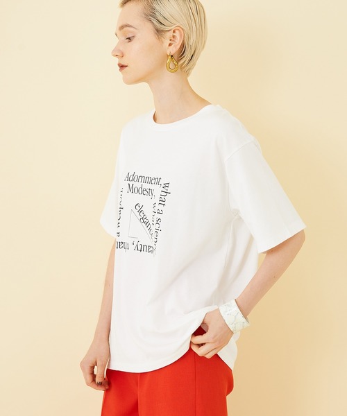 STUDIOUS（ステュディオス）の「【STUDIOUS】グラフィックプリントTEE（Tシャツ/カットソー・レディース・パープル/ホワイト・FREE）」の14枚目の写真