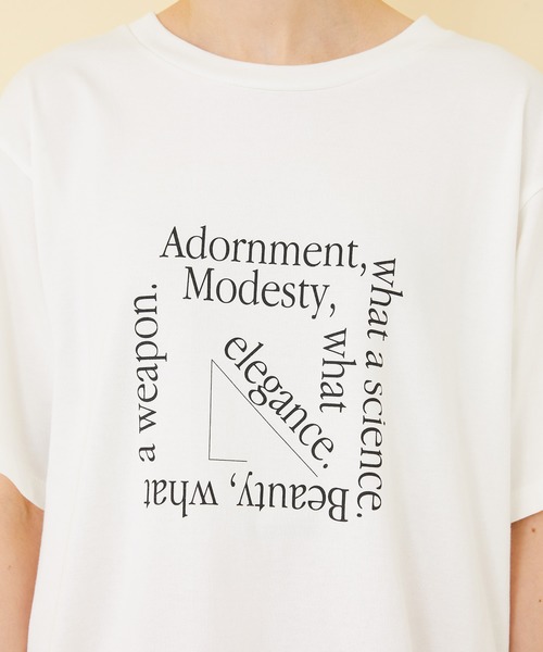 STUDIOUS（ステュディオス）の「【STUDIOUS】グラフィックプリントTEE（Tシャツ/カットソー・レディース・パープル/ホワイト・FREE）」の10枚目の写真