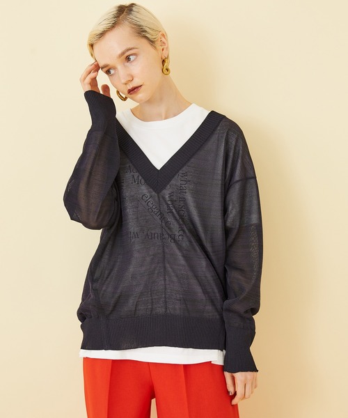 STUDIOUS（ステュディオス）の「【STUDIOUS】グラフィックプリントTEE（Tシャツ/カットソー・レディース・パープル/ホワイト・FREE）」の15枚目の写真