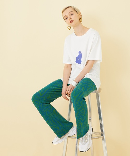 STUDIOUS（ステュディオス）の「【STUDIOUS】グラフィックプリントTEE（Tシャツ/カットソー・レディース・パープル/ホワイト・FREE）」の18枚目の写真