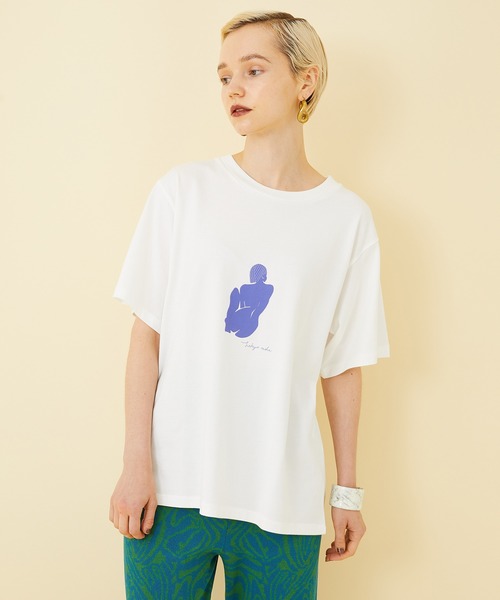 STUDIOUS（ステュディオス）の「【STUDIOUS】グラフィックプリントTEE（Tシャツ/カットソー・レディース・パープル/ホワイト・FREE）」の3枚目の写真