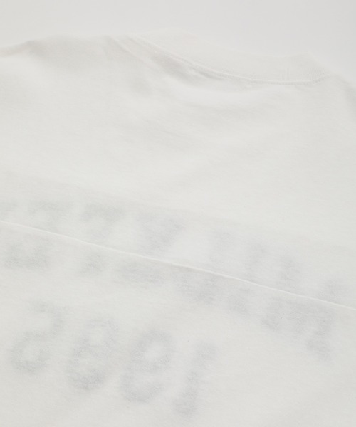MILKFED.（ミルクフェド）の「CHAIN EMBROID FOOTBALL TEE（Tシャツ/カットソー・レディース・ベージュ/ネイビー/アッシュ・ONE SIZE）」の4枚目の写真