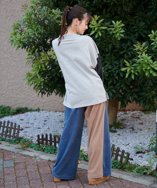 MILKFED.（ミルクフェド）の「CHAIN EMBROID FOOTBALL TEE（Tシャツ/カットソー・レディース・ベージュ/ネイビー/アッシュ・ONE SIZE）」の22枚目の写真