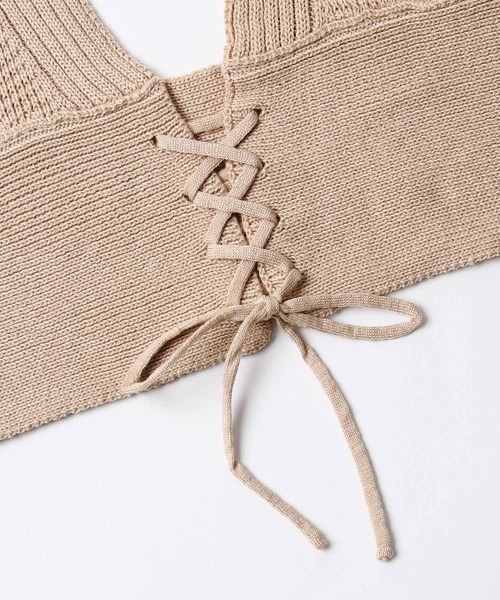 Chillfar（チルファー）の「2way畦編みビスチェ（ベスト・レディース・ブラック/ベージュ/ブラウン/アイボリー・FREE）」の18枚目の写真