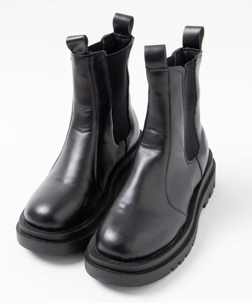 WEGO（ウィゴー）の「WEGO/サイドゴアブーツ（ブーツ・レディース・ブラック・LARGE/MEDIUM）」の4枚目の写真