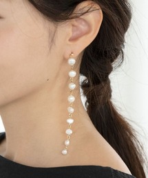 淡水バロックパールのロングピアス
