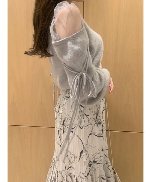 SNIDEL - スナイデル ディフォメーションニットニット シースルーショルダーニット SNIDEL snidel / スナイデル シースルーショルダーニットプル