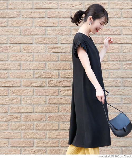 coca（coca）（コカ）の「カットジョーゼット袖フリルチュニック