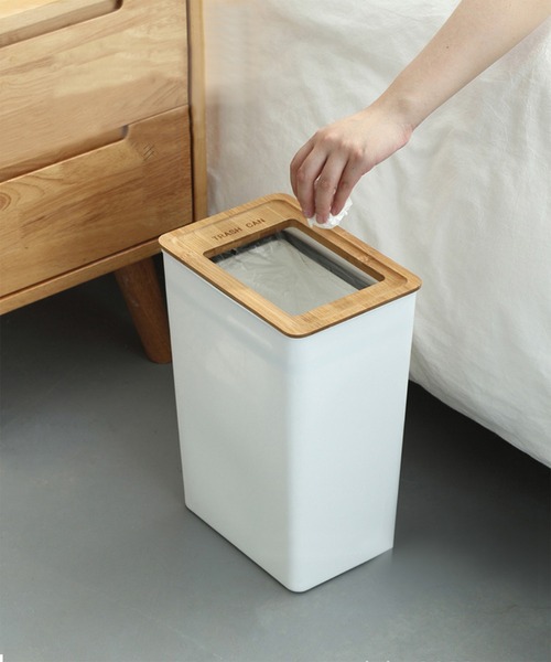 aimoha(アイモハ)の「ゴミ袋がすっきり収まるゴミ箱(ダストボックス・メンズ・ホワイト・LARGE)」の5枚目の写真