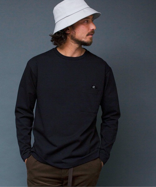 Magine(マージン)の「T/C HEAVY CTN TAB PKT TEE L/S:T/Cヘビーコットン グログランテープ タブ ポケット ロングスリーブ(Tシャツ/カットソー・メンズ・ホワイト/ブラック/ベージュ/オリーブ・44/46/48)」の10枚目の写真