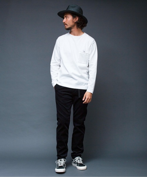 Magine(マージン)の「T/C HEAVY CTN TAB PKT TEE L/S:T/Cヘビーコットン グログランテープ タブ ポケット ロングスリーブ(Tシャツ/カットソー・メンズ・ホワイト/ブラック/ベージュ/オリーブ・44/46/48)」の19枚目の写真