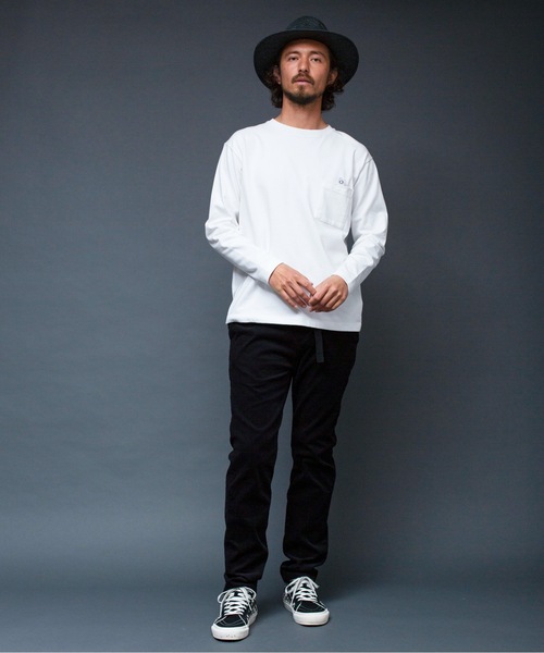 Magine(マージン)の「T/C HEAVY CTN TAB PKT TEE L/S:T/Cヘビーコットン グログランテープ タブ ポケット ロングスリーブ(Tシャツ/カットソー・メンズ・ホワイト/ブラック/ベージュ/オリーブ・44/46/48)」の20枚目の写真