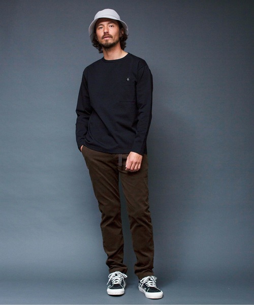Magine(マージン)の「T/C HEAVY CTN TAB PKT TEE L/S:T/Cヘビーコットン グログランテープ タブ ポケット ロングスリーブ(Tシャツ/カットソー・メンズ・ホワイト/ブラック/ベージュ/オリーブ・44/46/48)」の22枚目の写真