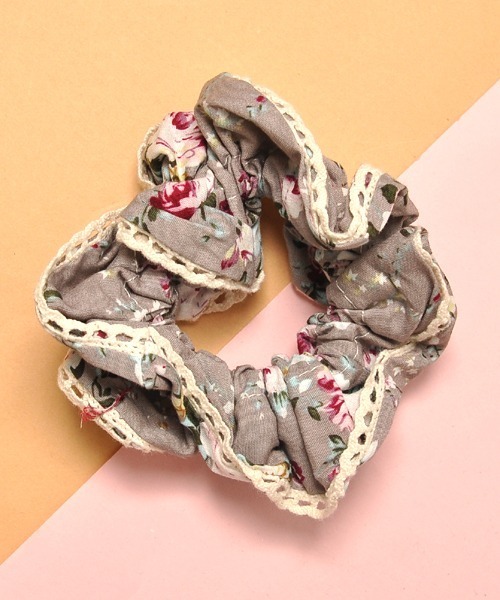 希少 Float 花柄 レース シュシュ プレゼント対象商品 Help Traino Id