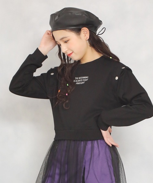 PINKHUNT（ピンクハント）の「PINKHUNT チュールスカート付きトレーナー 5181（スウェット・キッズ・ブラック/グリーン系その他2・130cm/140cm/150cm/160cm/120cm）」の6枚目の写真