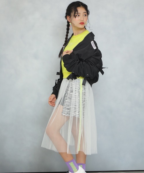 PINKHUNT（ピンクハント）の「PINKHUNT チュールスカート付きトレーナー 5181（スウェット・キッズ・ブラック/グリーン系その他2・130cm/140cm/150cm/160cm/120cm）」の12枚目の写真