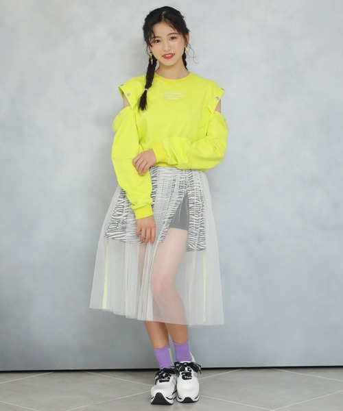 PINKHUNT（ピンクハント）の「PINKHUNT チュールスカート付きトレーナー 5181（スウェット・キッズ・ブラック/グリーン系その他2・130cm/140cm/150cm/160cm/120cm）」の9枚目の写真