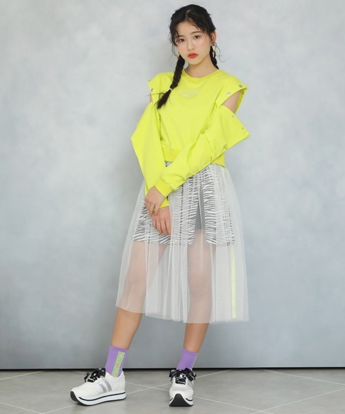 PINKHUNT（ピンクハント）の「PINKHUNT チュールスカート付きトレーナー 5181（スウェット・キッズ・ブラック/グリーン系その他2・130cm/140cm/150cm/160cm/120cm）」の11枚目の写真