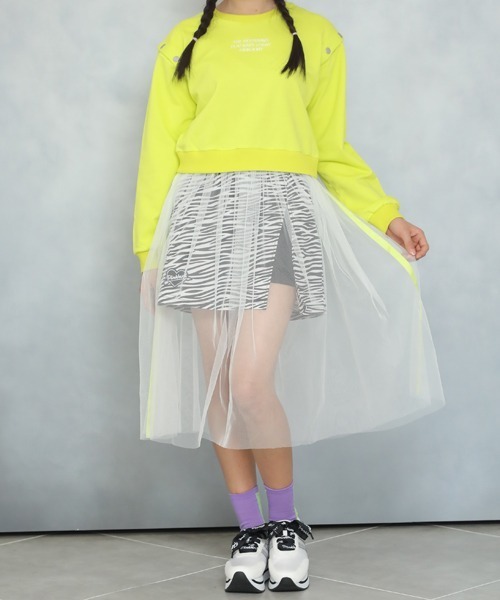 PINKHUNT（ピンクハント）の「PINKHUNT チュールスカート付きトレーナー 5181（スウェット・キッズ・ブラック/グリーン系その他2・130cm/140cm/150cm/160cm/120cm）」の14枚目の写真