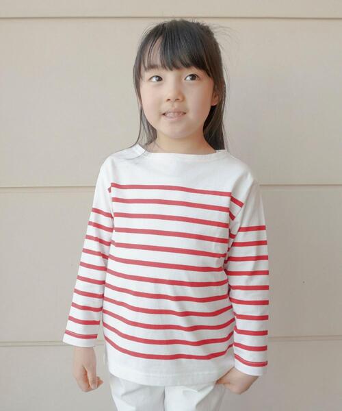 coen（コーエン）の「【coen キッズ/ジュニア】コンパクト天竺ボーダーTシャツ（Tシャツ/カットソー・キッズ・コバルトブルー/レッド・150/100/120/110/130/140）」の8枚目の写真