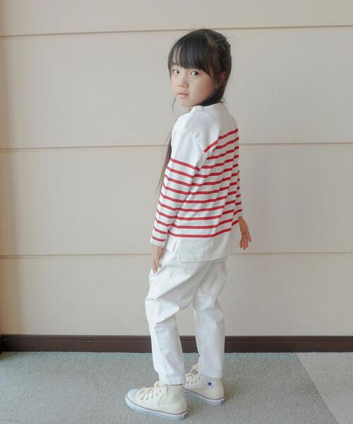 coen（コーエン）の「【coen キッズ/ジュニア】コンパクト天竺ボーダーTシャツ（Tシャツ/カットソー・キッズ・コバルトブルー/レッド・150/100/120/110/130/140）」の9枚目の写真