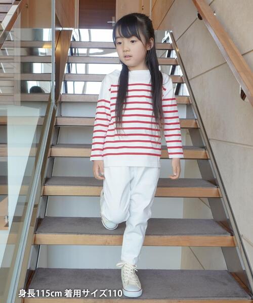 coen（コーエン）の「【coen キッズ/ジュニア】コンパクト天竺ボーダーTシャツ（Tシャツ/カットソー・キッズ・コバルトブルー/レッド・150/100/120/110/130/140）」の10枚目の写真