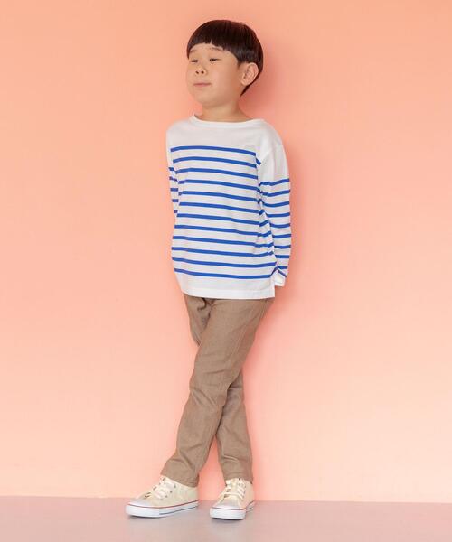 coen（コーエン）の「【coen キッズ/ジュニア】コンパクト天竺ボーダーTシャツ（Tシャツ/カットソー・キッズ・コバルトブルー/レッド・150/100/120/110/130/140）」の12枚目の写真