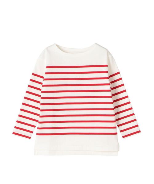 coen（コーエン）の「【coen キッズ/ジュニア】コンパクト天竺ボーダーTシャツ（Tシャツ/カットソー・キッズ・コバルトブルー/レッド・150/100/120/110/130/140）」の4枚目の写真