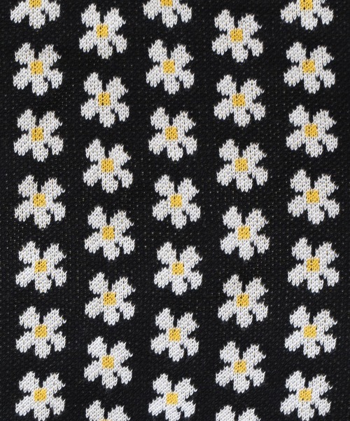 WC（ダブル シー）の「WC/フラワーニット半袖ポロシャツ（ニット/セーター・レディース・ブラック/グリーン/パープル・FREE）」の6枚目の写真