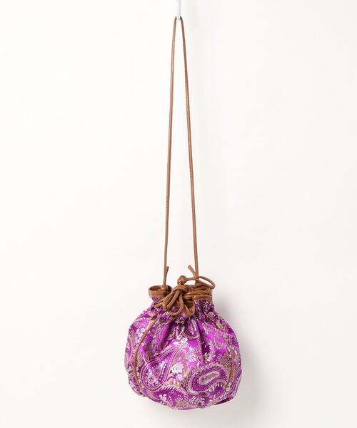 y/m by misato（イムバイミサト）の「チャイナ巾着BAG（ショルダーバッグ・レディース・ベージュ/パープル・FREE）」の13枚目の写真