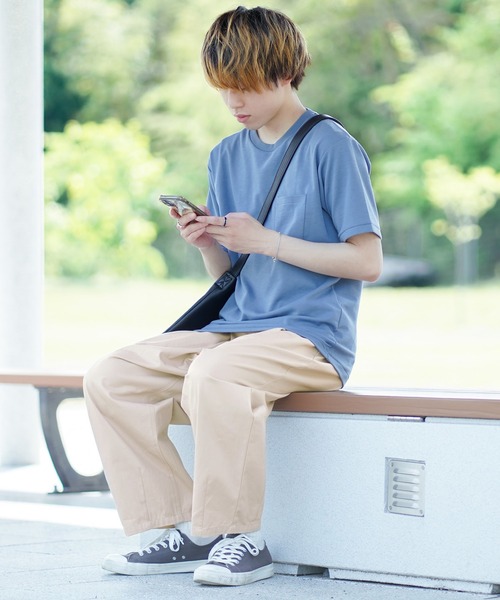 anown(アノン)の「ワイドシルエット イージーツイルチノパンツ【ファッションインフルエンサー つぐ吉×anown 限定コラボ】(スラックス・メンズ・ダークグリーン/ベージュ・M/L)」の10枚目の写真